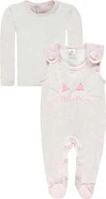 Produktbild von Kanz Strampler + T-Shirt 1/1 Arm beige/rosa Gr. 56