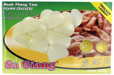 Zdjęcie produktu dla Chipsy krewetkowe Prawn Crackres 200g - Sa Giang