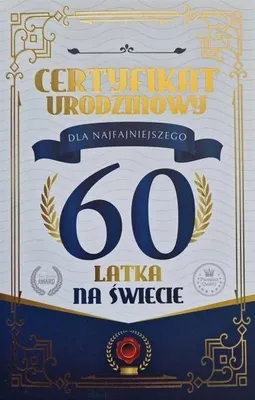 Immagine prodotto di Buono regalo " di compleanno" per i 60 anni (uomo) - YEKU