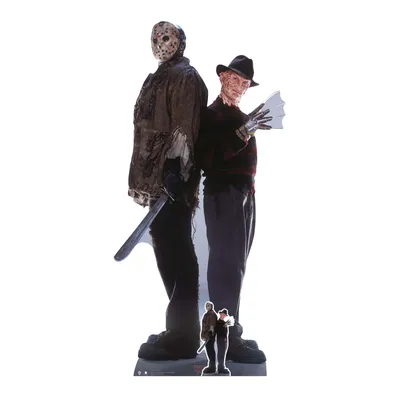 Produktbild von Halloween - Freddy vs Jason Double - Pappaufsteller Standy - 62x195 cm