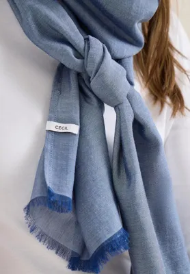 Produktbild von O_Solid Woven Scarf 17407 coal blue Größe