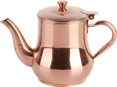 Image de Théière en acier inoxydable Rose Gold 500ML Couvercle intégré et poignée anti-brûlure Convient aux salles de conférence