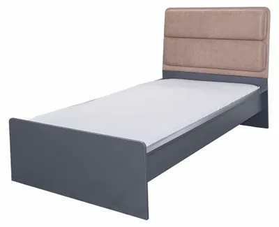 Produktbild von Bett Jugendzimmer Betten Schlafzimmer Möbel Einzelbett Einrichtung Grau