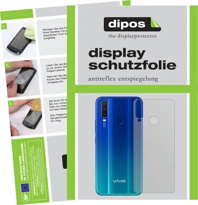 Produktbild von 6x Schutzfolie für Vivo Y11 (2019) Rückseite matt Displayschutzfolie Folie Display Schutz dipos
