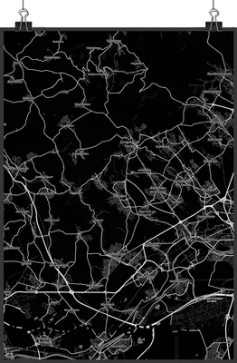 Produktbild von Mr. & Mrs. Panda Bild Kelkheim (Taunus) DIN A2 - Geschenk, drucke, Deko, Stadt, wanddeko, Plakat, Dorf Karte Landkarte Map Stadtplan, Wandbild