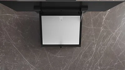 Image de Siemens iQ300, Soubassement mural, 80 cm, verre clair imprimé noir, LC87KFN60