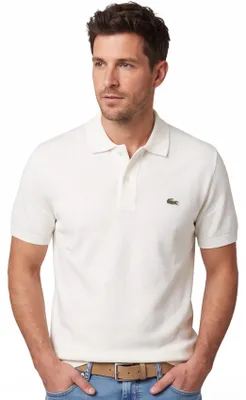Produktbild von Poloshirt Lacoste weiß Baumwolle normale Passform