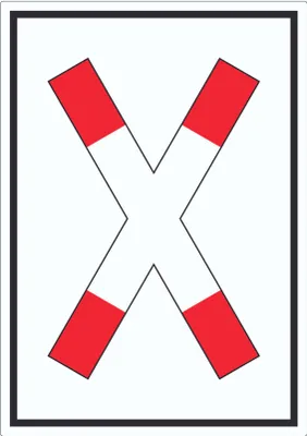Produktbild von Aufkleber Andreaskreuz A4 (210x297mm)