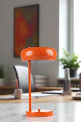 Produktbild von Opviq, Moderne Tischlampe Orange, Metallkörper, Ø25 cm, E27, IP20 - 100% Qualität