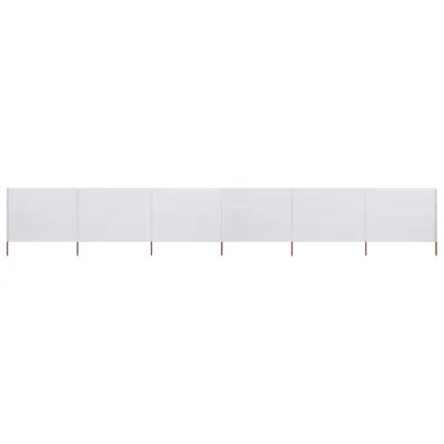 Image de vidaXL Tissu brise-vent 6 pièces 800 x 80 cm Blanc