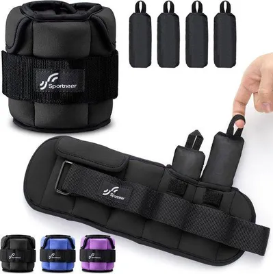 Productafbeelding van Famanu Verstelbare gewichten voor de voeten, geschikt voor fitness en training - 0,5 tot 2,3 kg per voet