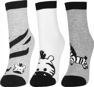 Produktbild von Damen Söckchen Zebra Baumwollsocken 3er-Paar MORAJ 35-38