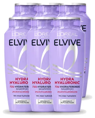 Produktbild von 6 x L’Oréal Paris Elvive Hydra Hyaluronic Shampoo - 250 ml - Vorteilspackung - 6 Stücke