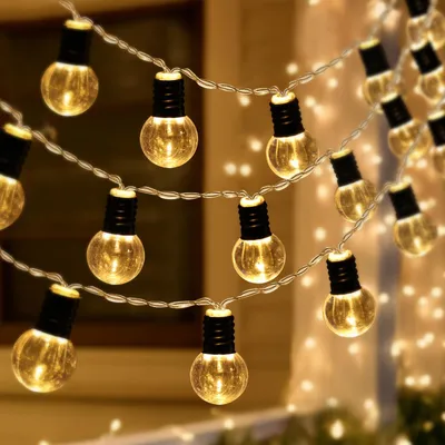 LED Lichterkette 20 warmweiße Mini-Lampen 2,5 m Timer