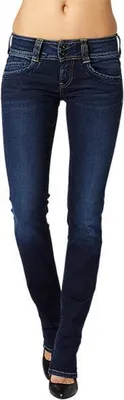 Zdjęcie produktu dla Spodnie jeans damskie Pepe Jeans, model Gen Straight, kolor: 000 (ciemnoniebieski), rozmiar: 27W / 30L