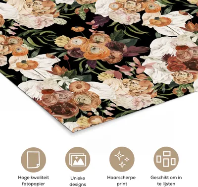 Produktbild von MuchoWow® Poster Blumen - Pflanzen - Farbe 120x180 cm - Kunstposter