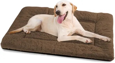 Produktbild von Hundebett 122 x 75 cm, XXL, plüsch, braun, rutschfest, für große Hunde