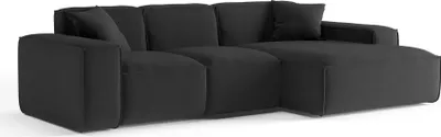 Produktbild von Ecksofa Designersofa CELES in Stoff Scala Beige Ottomane Rechts