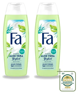 Obrázek produktu pro 2 balení sprchového gelu Fa Yoghurt s aloe vera, 250 ml, balení pro větší spotřebu