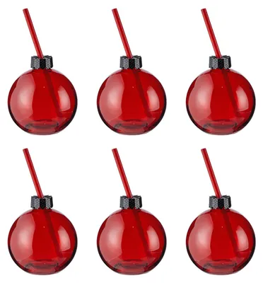 Produktbild von BUTLERS Kugel SANTA'S BUBBLE m.Trinkhalm 6er-Set