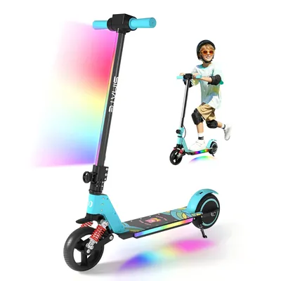 Produktbild von Elektroscooter Kinder 130W Motor 14Km/h Elektroroller LCD-Display E Scooter Für Kinder Und Jugendliche Bis 70kg Klappbar E Roller- Himmelblau