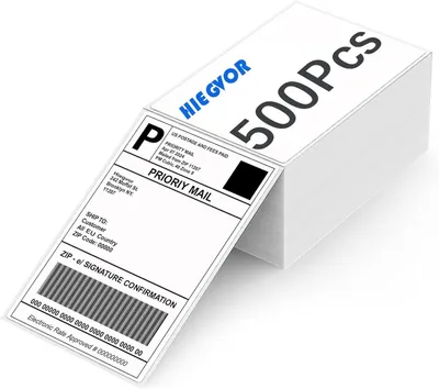 Productafbeelding van Verzendingstickers, 4 x 6 cm - 500 stuks - Thermisch papier - Waterbestendige labels - Compatibel met verzendlabelprinters - Ideaal voor verzending - Verzendlabels