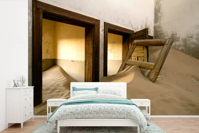 Produktbild von MuchoWow® Fototapete für Wohnzimmer oder Schlafzimmer Wandtapete Vinyl Motivtapete Sand - Architektur - Wüste - Tür - 600x400 cm - Vinyltapeten
