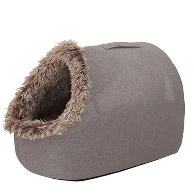 Produktbild von Gemütliche Katzenhöhle, weiches Winterbett für Katzen und kleine Hunde, warm und plüschig