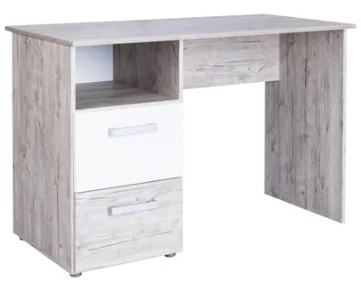Produktbild von Schreibtisch Bente (B/H/T): 115/77/60 cm Weiß / Eiche Sand zwei Schubladen