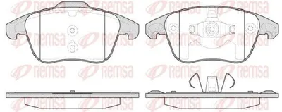 Produktbild von REMSA Bremsbeläge Satz Vorne Bremsklötze passend für PEUGEOT 207 (WA, WC) 1249.30