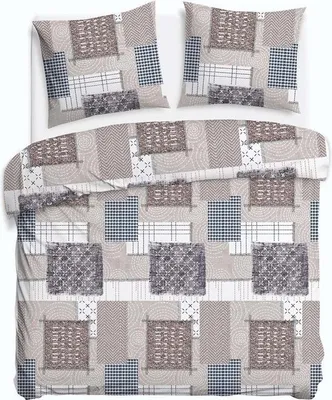 Immagine prodotto di Biancheria da letto in flanella, spessa, calda 200x220 31511-1 Beige, patchwork
