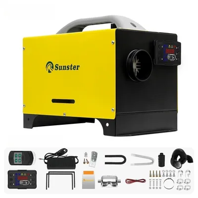 Obrázek produktu pro SUNSTER naftové parkovací topení 8KW 12V/24V s LCD displejem, tiché naftové topení pro auto, karavan, garáž, kempování, rybaření, stan