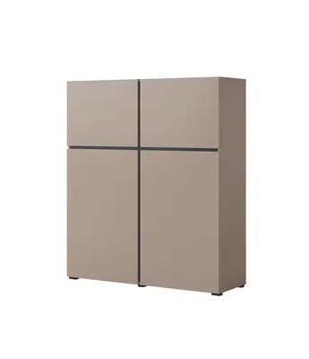 Zdjęcie produktu dla Komoda wysoka CROSS 4D 119cm congo/czarna