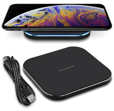 Produktbild von QI Wireless Induktives Ladegerät Apple iPhone X / XR / XS / Max Charger Kabellos