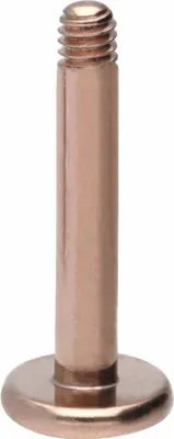 Produktbild von Ohrpiercing, Nasenpiercing Chirurgenstahl Labret ohne Kugel RoséGold Stablänge: 8mm | Stabstärke: 1,6mm