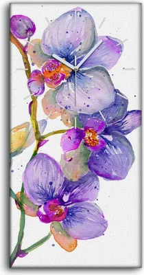 Produktbild von Dekor Leinwand Uhr Wandbilder Geräuschlos 30x60 Gemälde Blumen Zweig Kunst - weiße Hände