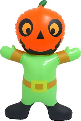 Produktbild von Aufblasbare Halloween-Kürbis-Dekoration, gruselige riesige aufblasbare Figur mit Kürbiskopf für Rasen, Hof, Party, Garten, Außendekoration