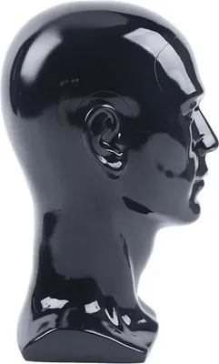 Produktbild von Männlicher Mannequinkopf - Perückenständer Schaufensterkopf - PVC - Kopfumfang 50 cm - Höhe 30 cm - Schwarz