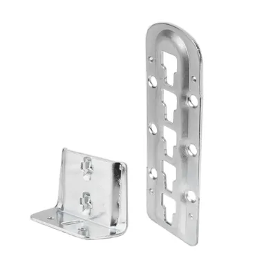 Produktbild von 1x Möbelverbinder höhenverstellbar – Bettverbinder & Sofaverbinder aus verzinktem Stahl – 4 Raststufen