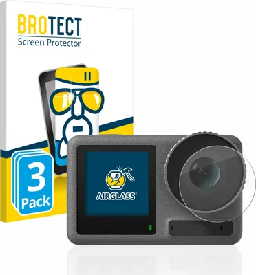 Produktbild von 3x BROTECT Schutzglas für DJI Osmo Action 3 (Linse) Schutzfolie Panzer Folie Glas Display Schutz klar