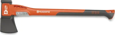 A Husqvarna axe is shown against a white background.