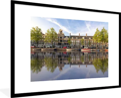 Produktbild von MuchoWow® Gerahmtes Poster Prinsengracht im Zentrum von Amsterdam 90x60 cm - Poster mit Schwarzem Bilderrahmen Wandposter Rahmen Foto Bilder - Wanddekoration - Fotos