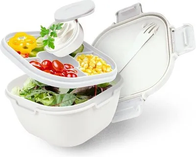Immagine prodotto di Set da pranzo leggero e non ermetico con forchetta e scomparti
