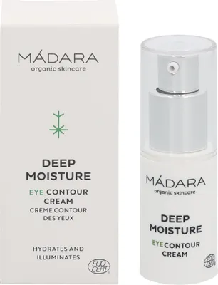 Produktbild von MÁDARA Cosmetics Eye contour cream, Augencreme, Frauen, normale Haut, Antiaugenringe, Kräftigend, Glättend, Pumpenflasche, Aqua Aloe Barbadensis (Aloe) Leaf Juice Alcohol Rosa Damascena (Rosa) Flower Water ...
