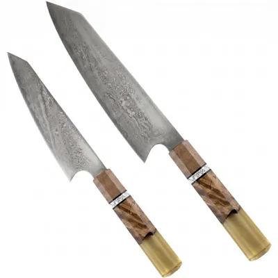 Immagine prodotto di Set di Coltelli da Cucina Damascati ZU - 40420 - 2 Pezzi Eleganti KP40420