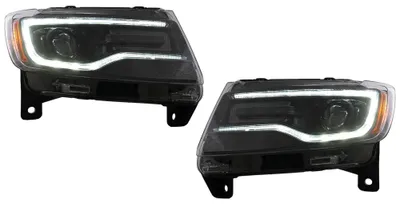 Obrázok produktu pre LED svetlomety pre Jeep Grand Cherokee IV WK2 2011–2013 s dynamickými smerovkami.