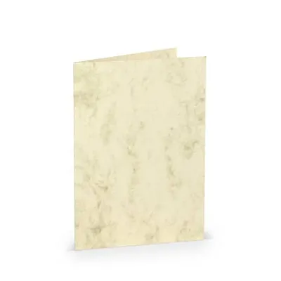 Produktbild von Doppelkarte B6 hoch Chamois Marmora