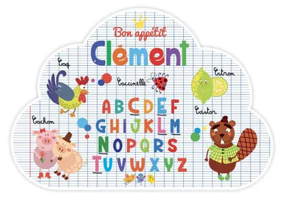 Placemat mit Wolken-Design, Tiermotive, 29 x 41 cm
