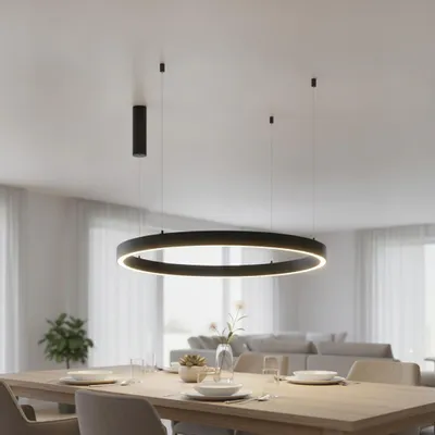 Productafbeelding van Design hanglamp Sting zwart Ø 100cm, AI-gegenereerde afbeelding