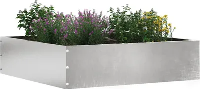 Produktbild von vidaXL Raseneinfassung 6 pcs Silber 50 x 50 x 13 cm Edelstahl